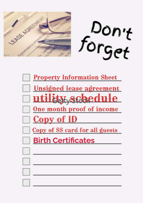 Checklist_don't forget list | PosterMyWall