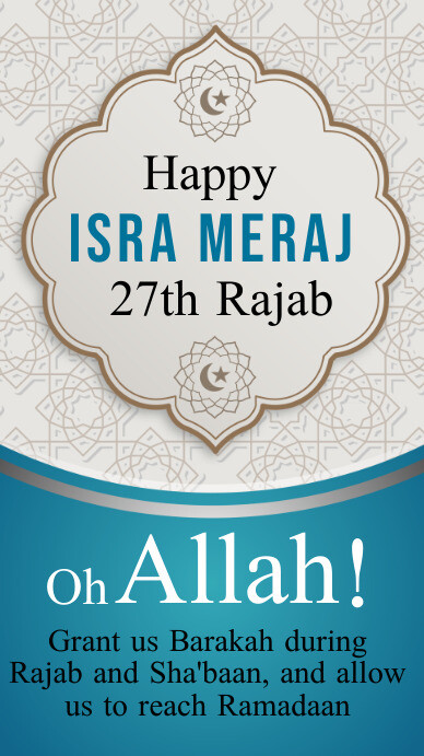 27th Rajab Post Template | PosterMyWall