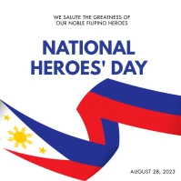 28 Aug - Philippine National Heroes Day Publicação no Instagram template