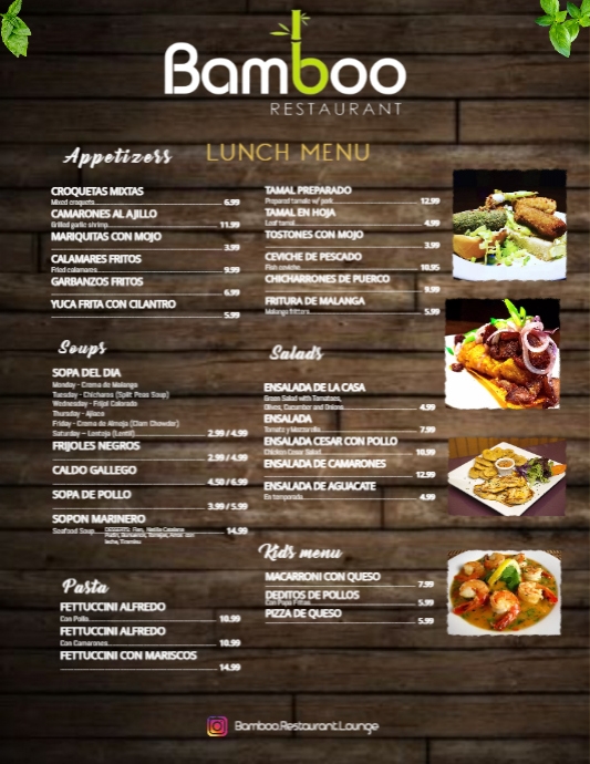 Copy of Copy of Copy of Copy of Copy of Restaurant Menu Template ...
