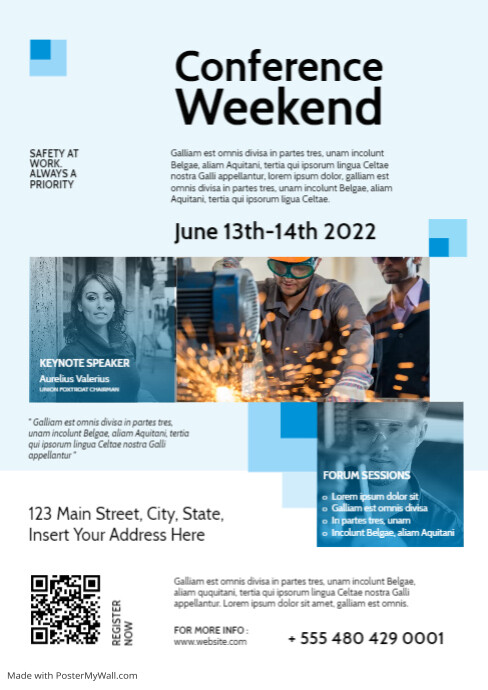 modern minimal colorful geometric conference