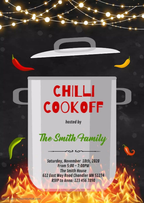 Chili cook off invitation | PosterMyWall