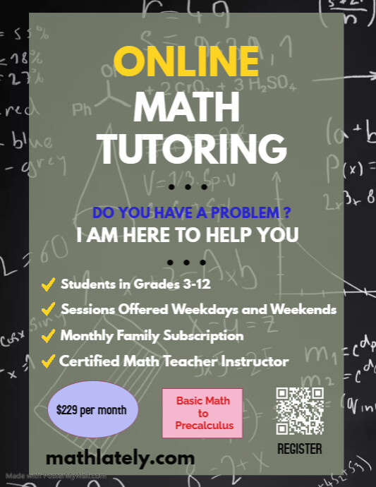 Online Math Tutoring | PosterMyWall