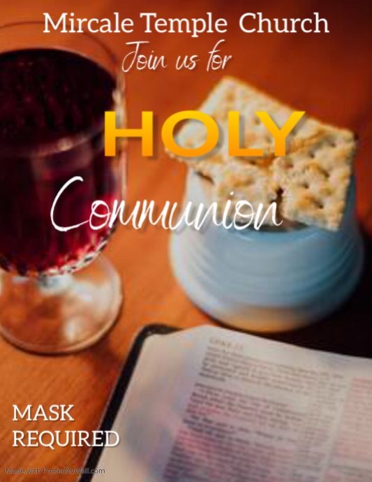 Copy of holy communion service poster | PosterMyWall