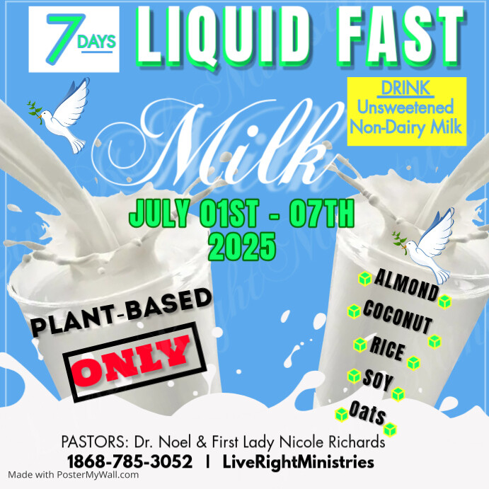 Daniel Fast Milk PosterMyWall