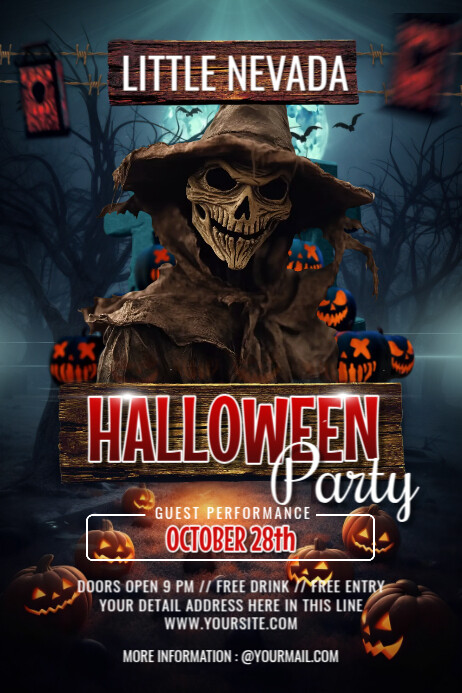 Halloween Night Party Flyer Template | PosterMyWall