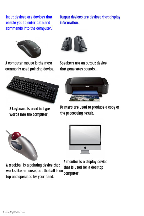 Input and Output devices | PosterMyWall