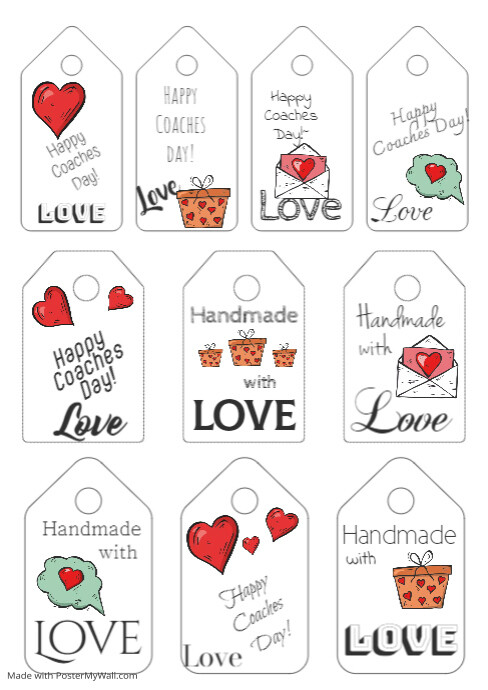 Handmade with Love Printable Labels Tags Temp | PosterMyWall