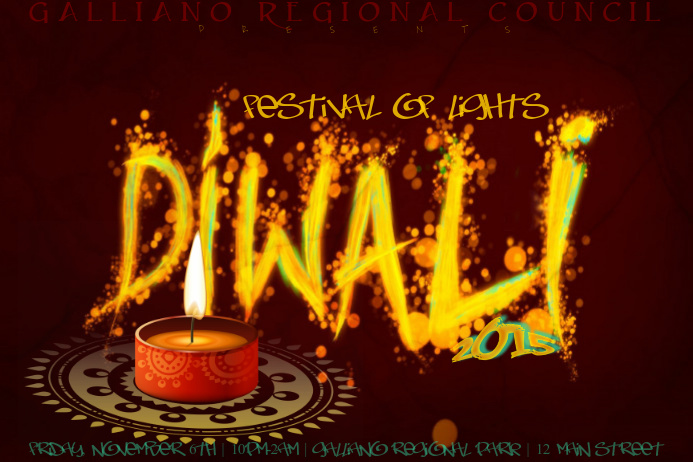 Diwali Celebration Event Holiday Festival of Lights Flyer Poster Ad Cartaz template