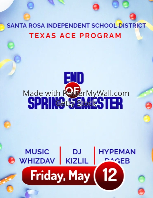 End of Semester Party Flyer template