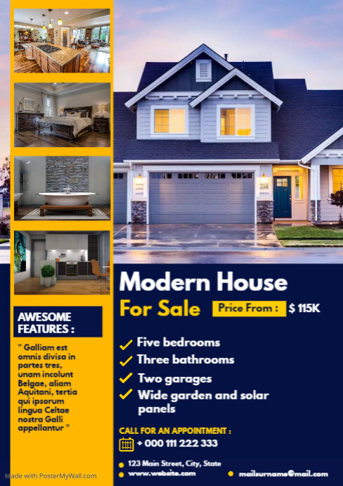simple modern open house flyer modern house f