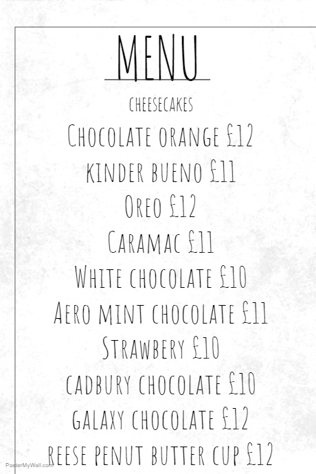 cheesecakes Poster template