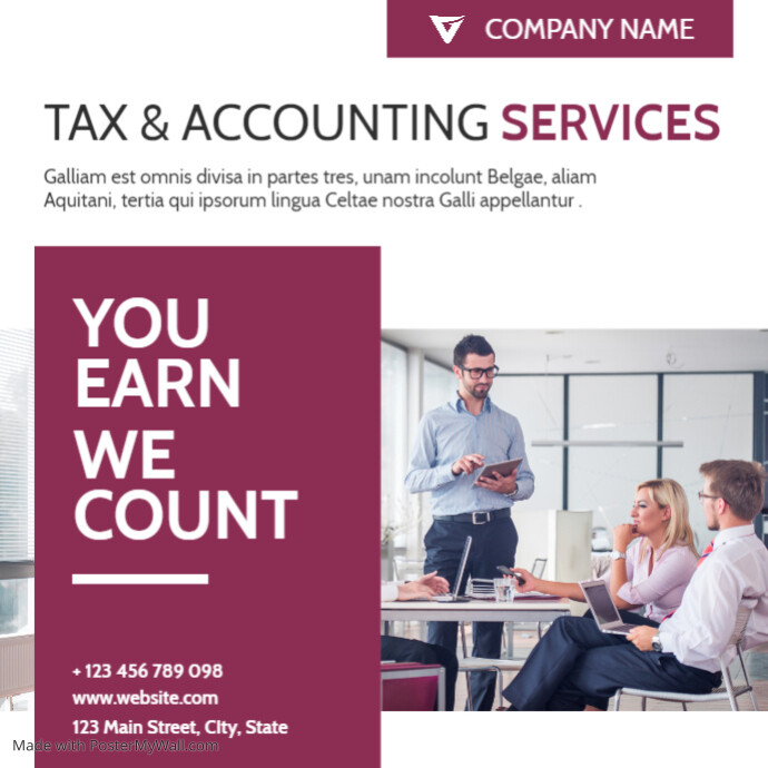 tax & accounting services purple and white co