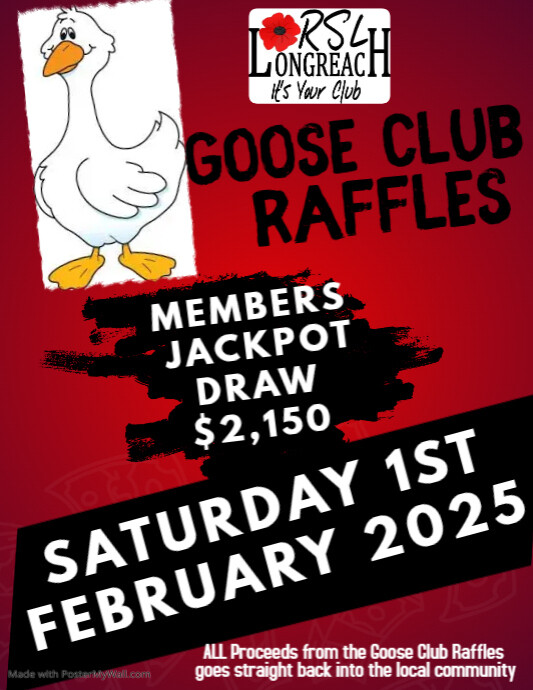 Goose Club Raffles Saturdays Copy of Copy of Raffle contest Flyer Template | PosterMyWall