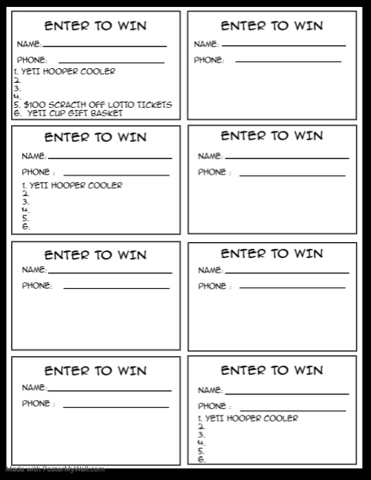 Copy of Raffle Ticket Template | PosterMyWall