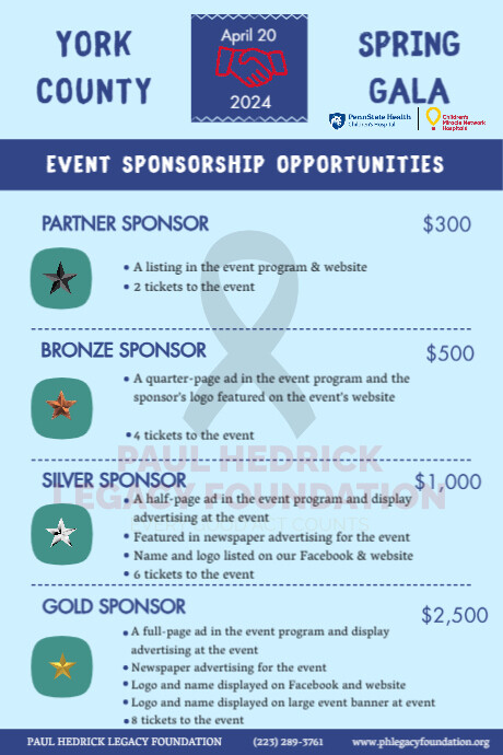 Gala Sponsor Page PosterMyWall Gala Sponsor Page PosterMyWall
