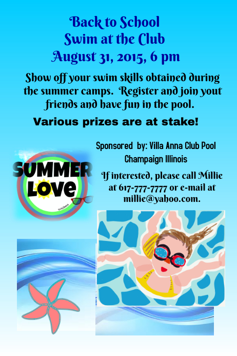 Swimming Event Names Examples Swim event Template | PosterMyWall
