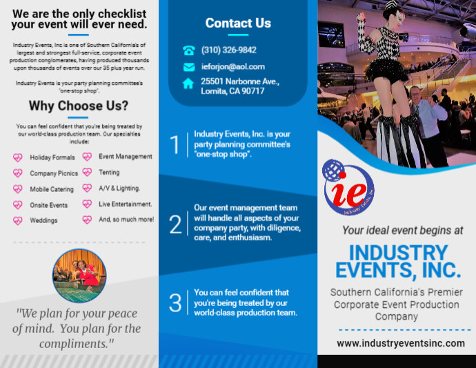 Industry Events 3 Fold Brochure 1.2 | PosterMyWall