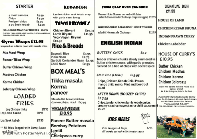 Copy of Copy of Copy of Bistro Menu | PosterMyWall