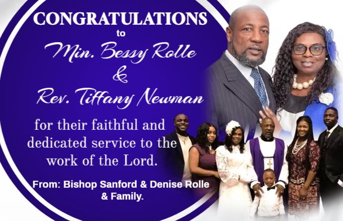 Sanford & Denise Rolle-half page | PosterMyWall