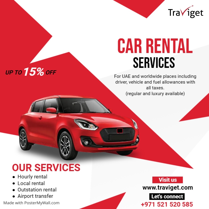 Car Rent Services Ad | PosterMyWall