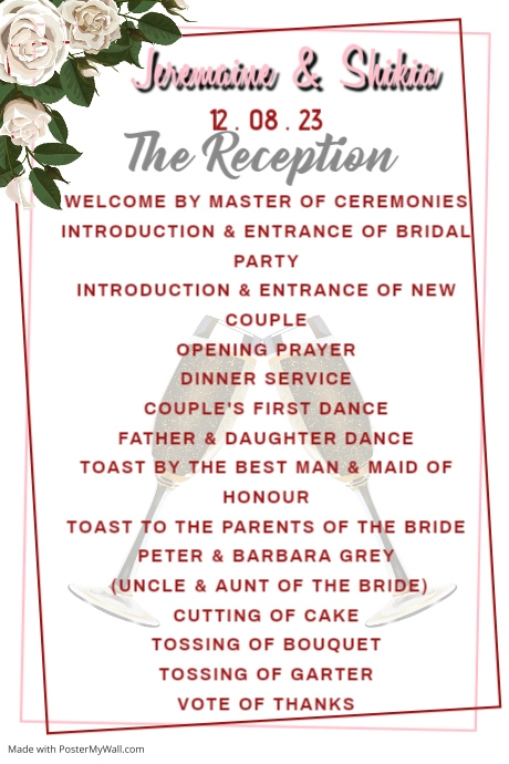 Wedding Reception PosterMyWall