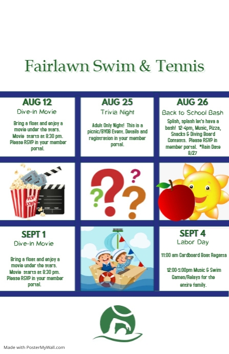 Upcoming Summer Events Tabloid template