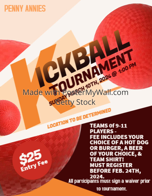 Kickball Tournament Flyer PosterMyWall
