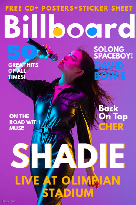 Music Magazine Cover Template Postermywall