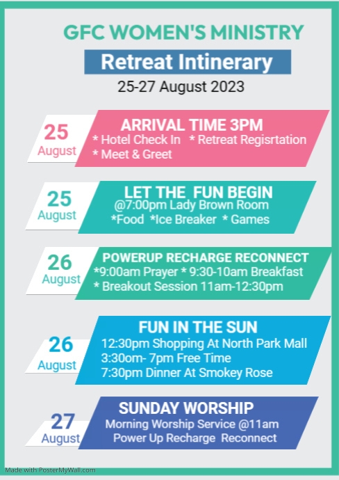 Copy of Event Schedule Template | PosterMyWall