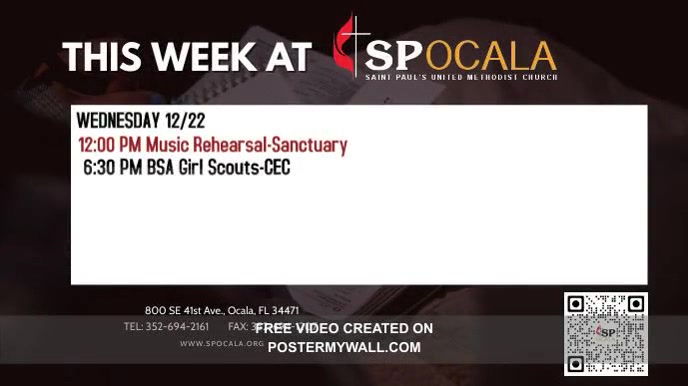 Wednesday Schedule | PosterMyWall