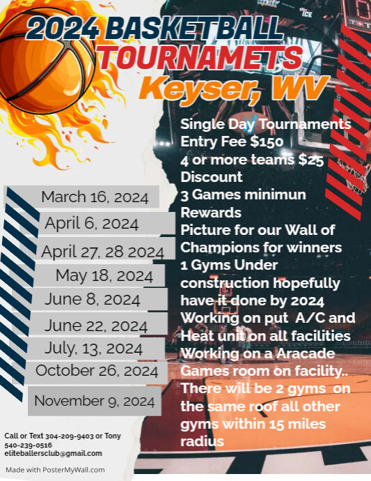 Basketball Schedule Flyer PosterMyWall