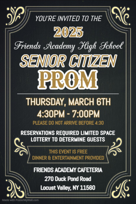 Typography themed Prom Invitation Flyer | PosterMyWall