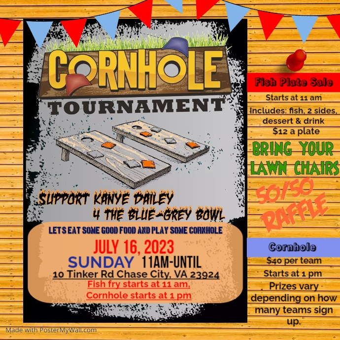 CORNHOLE TOURNAMENT Instagram Post template