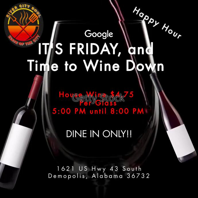 Wine Down Friday PosterMyWall