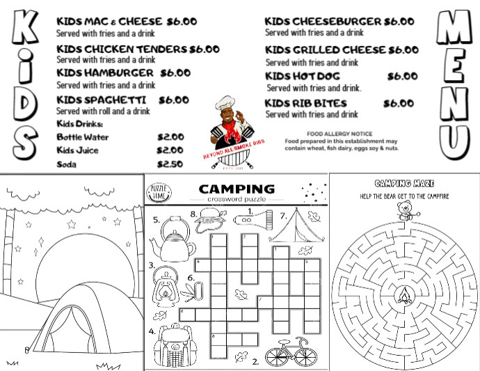 Kids Menu - Summer | PosterMyWall