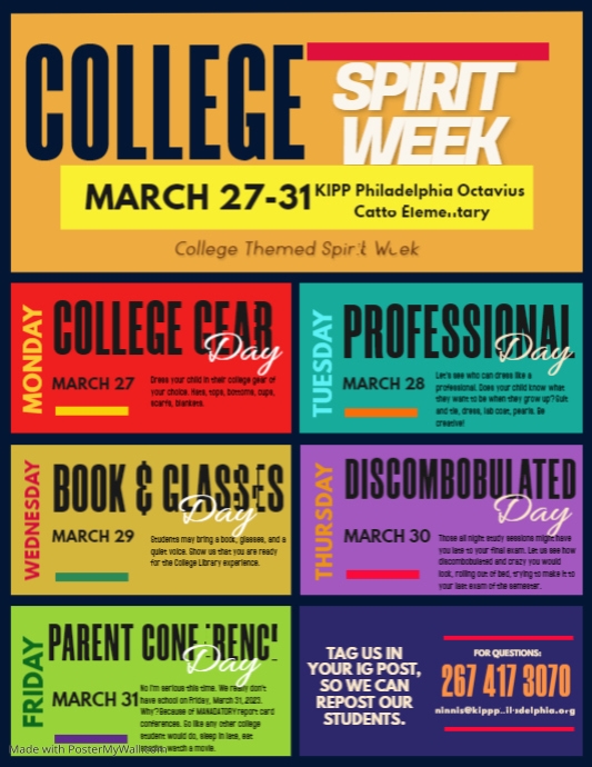 Spirit Week Flyer PosterMyWall Spirit Week Flyer PosterMyWall