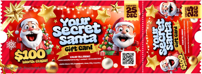 Secret Santa Gift Card Template