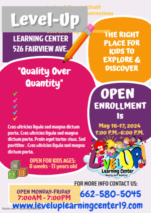 Daycare Center Flyer (1) A4 template