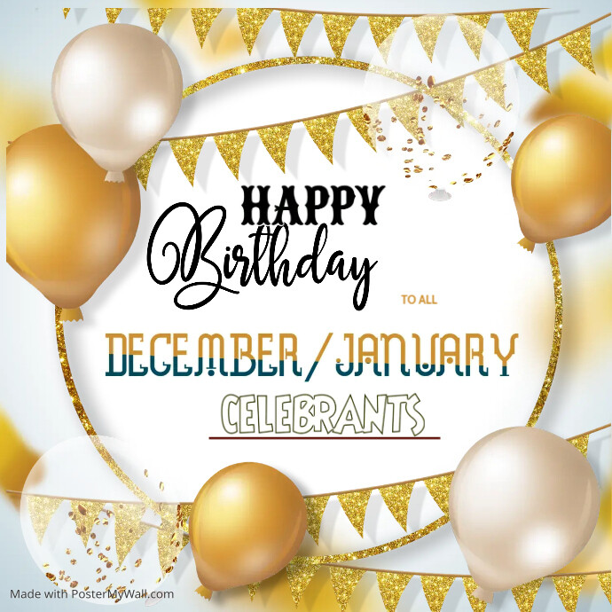 birthday Square (1:1) template