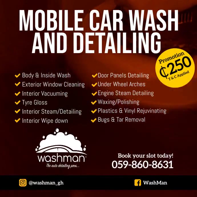 Mobile car detailing instagram template PosterMyWall