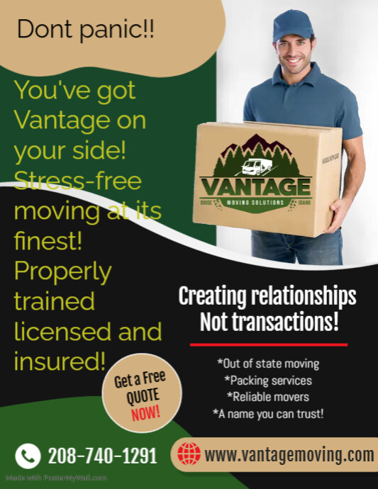 Red Moving Advertisement Copy of Red & Black Moving Company Flyer | PosterMyWall