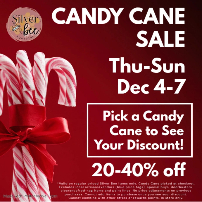 Candy Cane Sale PosterMyWall