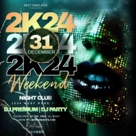 2K24 NEW YEARS PARTY FLYER TEMPLATE Square (1:1)