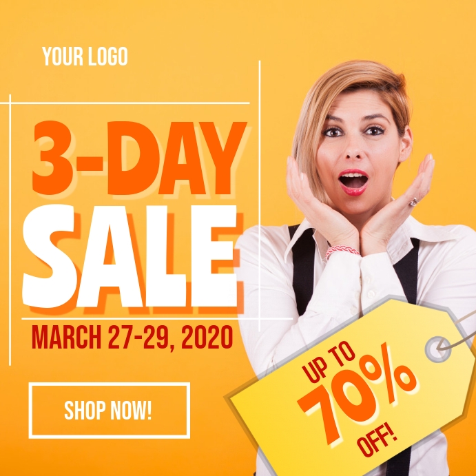 Slaes Posts Examples Copy of 3 Day Sale Social Media Post Template | PosterMyWall