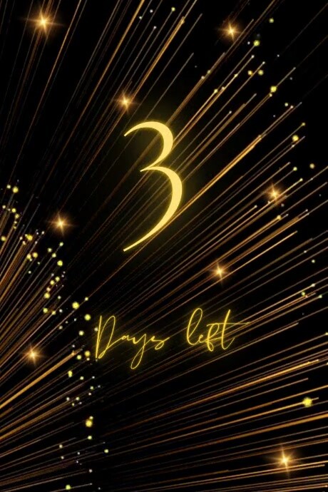 3 Days Countdown Poster template