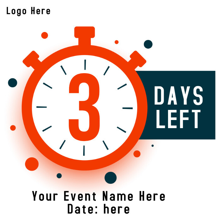 Copy of 3 Days Left Countdown Design Flyer | PosterMyWall