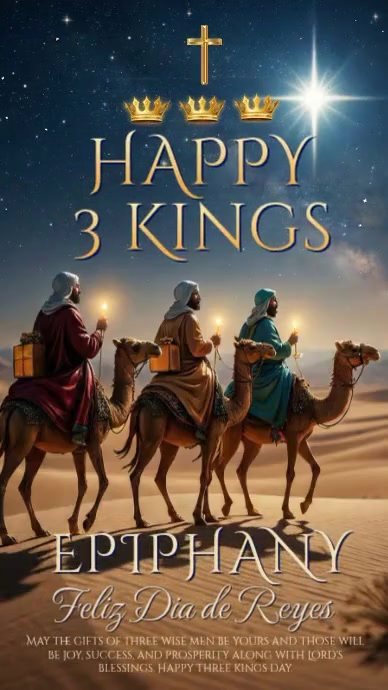 Plantilla de 3 kings | PosterMyWall