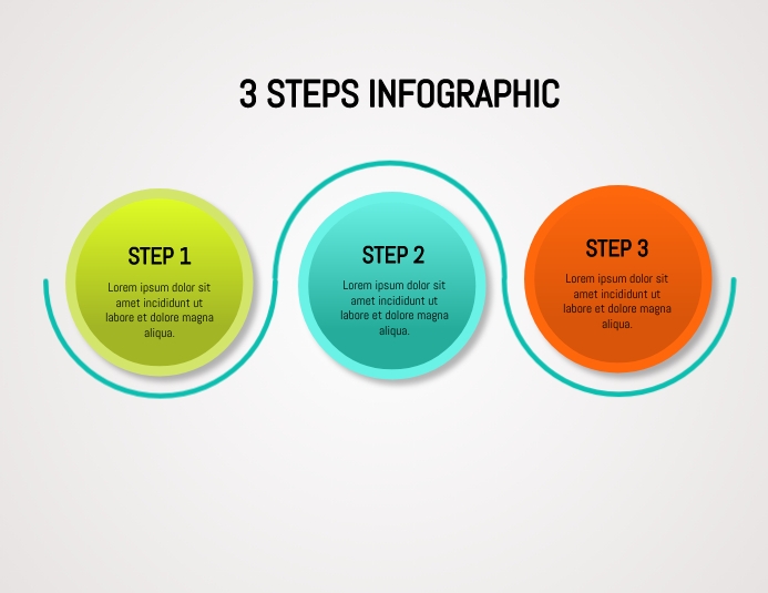 Copy of 3 steps infographic template design | PosterMyWall