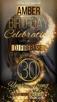 30 30TH BIRTHDAY PARTY DESIGN TEMPLATE Instagram Story